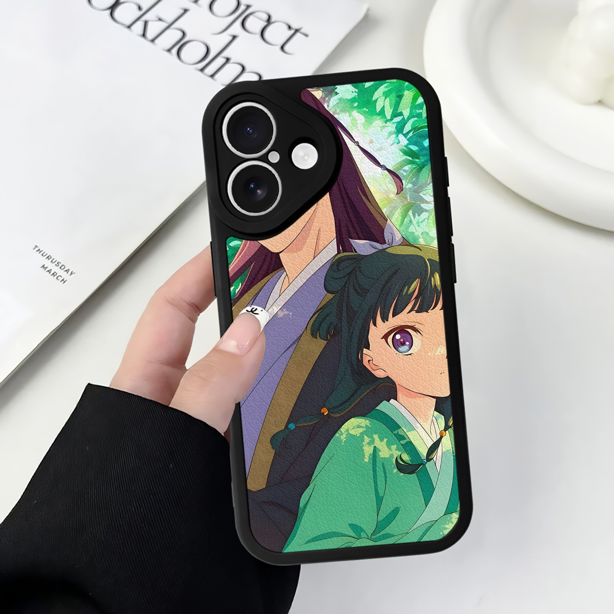 （画像用） 薬屋のひとりごと The Apothecary Diaries 【iPhone 16シリーズ対応】シリコンスマホケース（レザー調） 材質：シリコン
